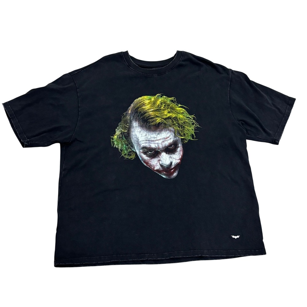 YoungLA The Dark Knight Joker T-Shirt XXL Black Heath Ledger Clown Mask Graphic